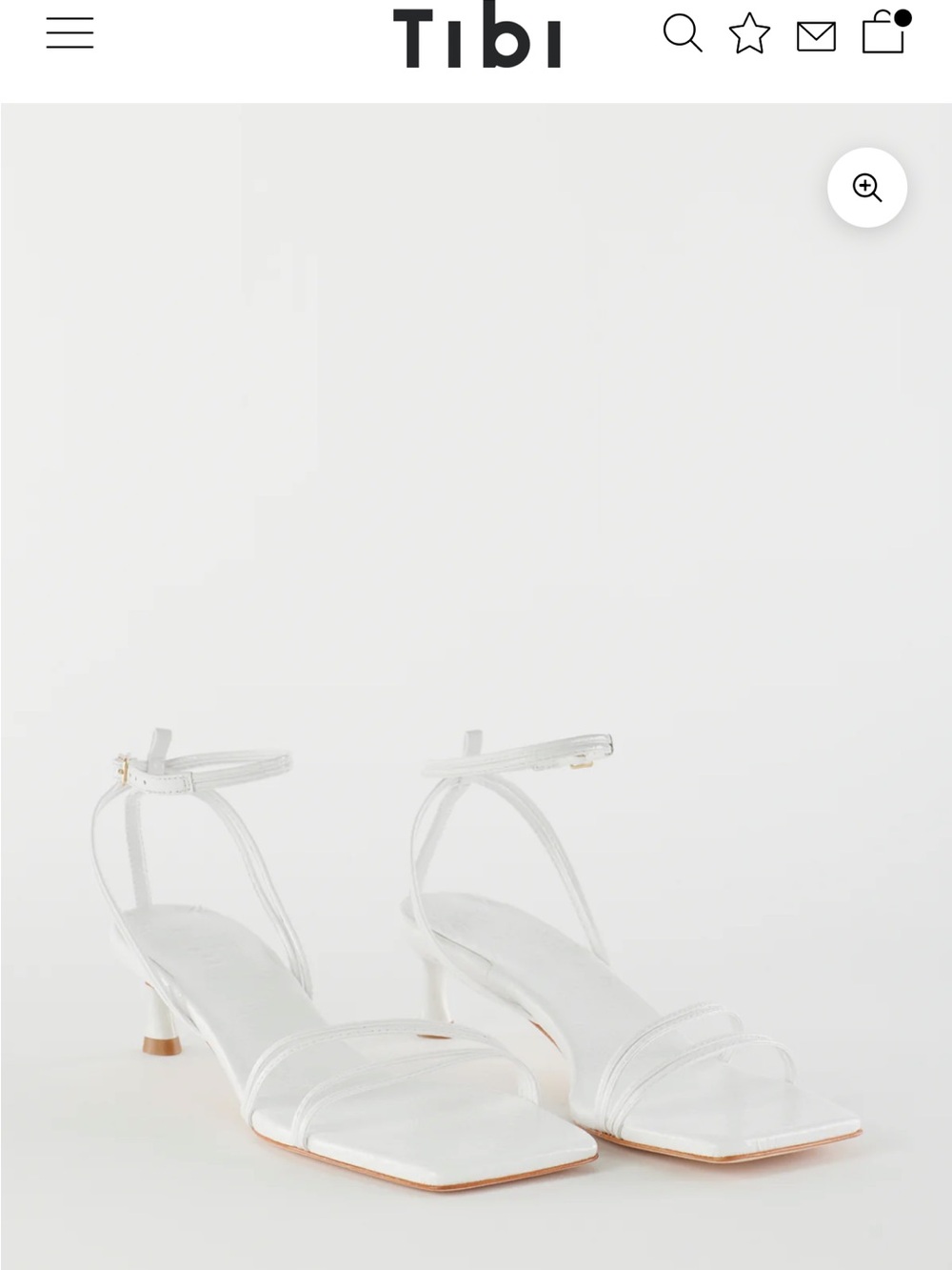 Tibi Harper Naplack Sandal White size 7